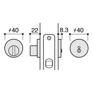 KAWAJUN カワジュン レバー丸座 表示錠 3Dセット KLJ-3D-001セラミックホワイト