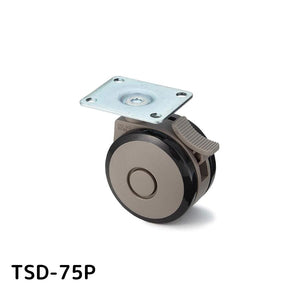スガツネ工業 キャスターTSD型 プレートタイプ TSD-75P