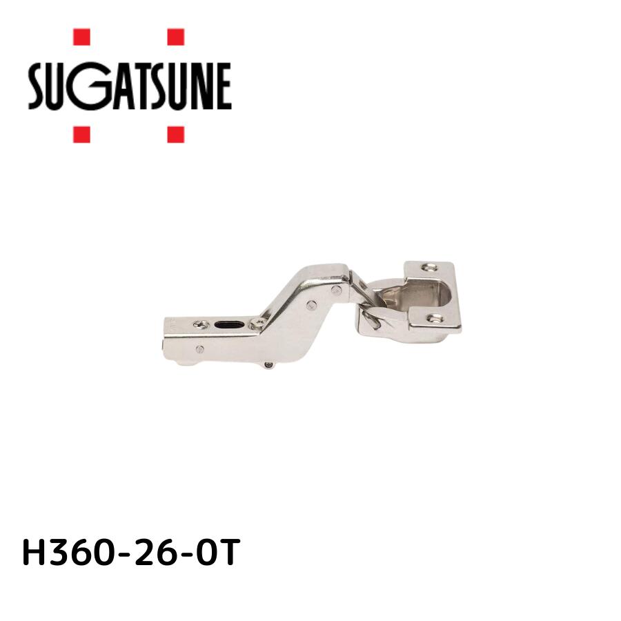スガツネ工業 H360-26-0T 160029083 H360-26-0Tラプコン搭載 オリンピア スライドヒンジ 厚扉用 SUGATSUNE キャッチなし スライド丁番