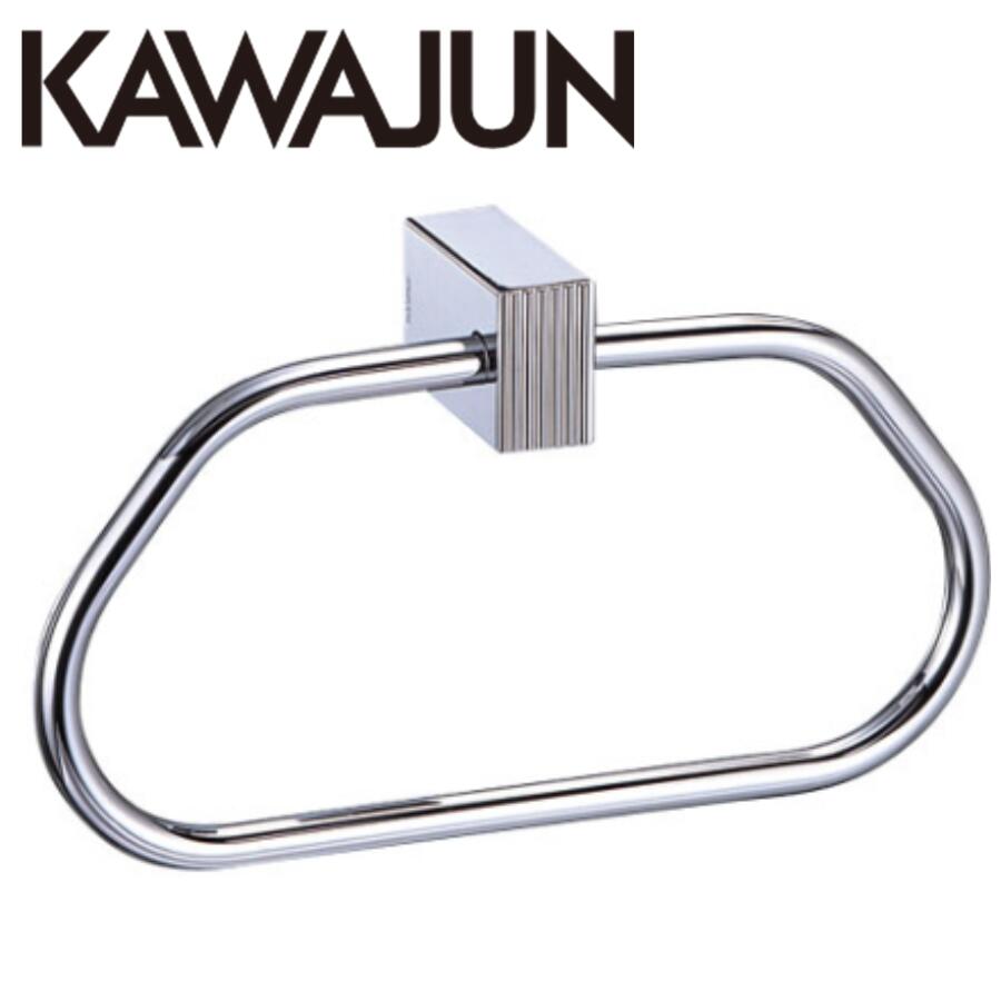 KAWAJUN タオルリング SA-420 | シルバー タオルハンガー タオルホルダー タオル掛け おしゃれ キッチン 洗面所 トイレ 簡単 取付 DIY 新築 新居 リフォーム カワジュン 河淳