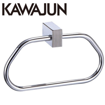 KAWAJUN タオルリング SA-420 | シルバー タオルハンガー タオルホルダー タオル掛け おしゃれ キッチン 洗面所 トイレ 簡単 取付 DIY 新築 新居 リフォーム カワジュン 河淳