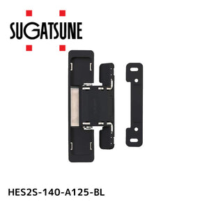 スガツネ工業/LAMP 枠側面付隠し丁番 ブラック HES2S-140-A125-BL (1個入)