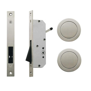 マグネットラッチハンドル LAMP MLH-SN 亜鉛合金/ステンレス鋼 サテンニッケルめっき/サテン仕上 質量g：757 静音タイプ フラット 丸型 260-024-534