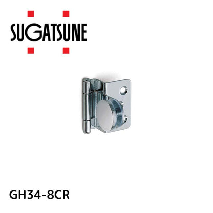 スガツネ工業 ガラス丁番 GH34-8CR 材料：鋼 黄銅
