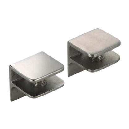 プレートサポート ガラス用棚受［スガツネ］983917・983918 (仕上:鏡面研磨・サテン仕上) (ステンレス鋼) (サイズ:30×27×30.5mm)