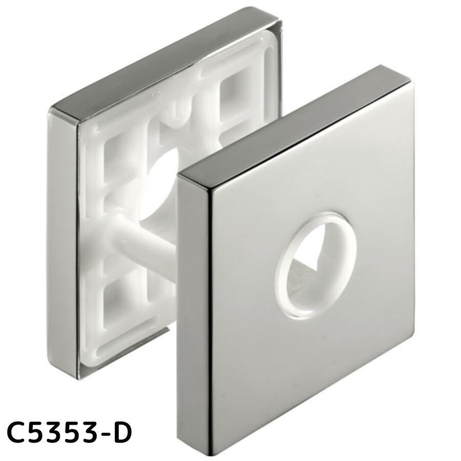 KAWAJUN カワジュン レバー用角座セット T2プレート C5353-D ミラーニッケル 仕上げ 簡単DIY設置で高級感を演出する耐久性抜群