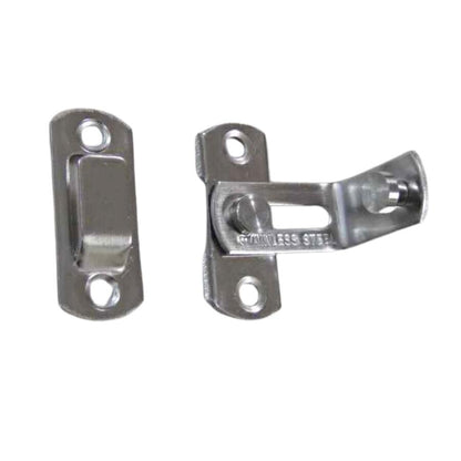 TC-37 ステンL型 面付打掛・ 打掛先端部がＬ型になっており、扉側・枠側共に面付仕様です。引戸の面付打掛、テーブル固定具などにご使用いただけます。