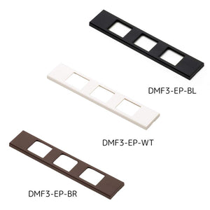 樹脂製コンセントプレート［スガツネ］DMF3-EP (色:ブラック・ホワイト・ブラウン) (口数:3口)