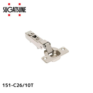 スガツネ工業/LAMP 151-C26-10T キャッチ付・半かぶせ(最大10mm) 151シリーズ スライド丁番本体のみ カップ径φ35 堀込深さ12mm 推奨扉厚14mm～20mm 105度開き スライド ヒンジ 家具 扉 151-C26-10T ※座金別売り※ 160-029-848