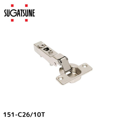 スガツネ工業/LAMP 151-C26-10T キャッチ付・半かぶせ(最大10mm) 151シリーズ スライド丁番本体のみ カップ径φ35 堀込深さ12mm 推奨扉厚14mm～20mm 105度開き スライド ヒンジ 家具 扉 151-C26-10T ※座金別売り※ 160-029-848