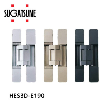 LAMP スガツネ工業 三次元調整機能付隠し丁番 HES3D-E190型 品番HES3D-E190DN HES3D-E190DC HES3D-E190BL 主材料 亜鉛合金 シルバー、シャンパンゴールド、ブラック 扉厚 38以上