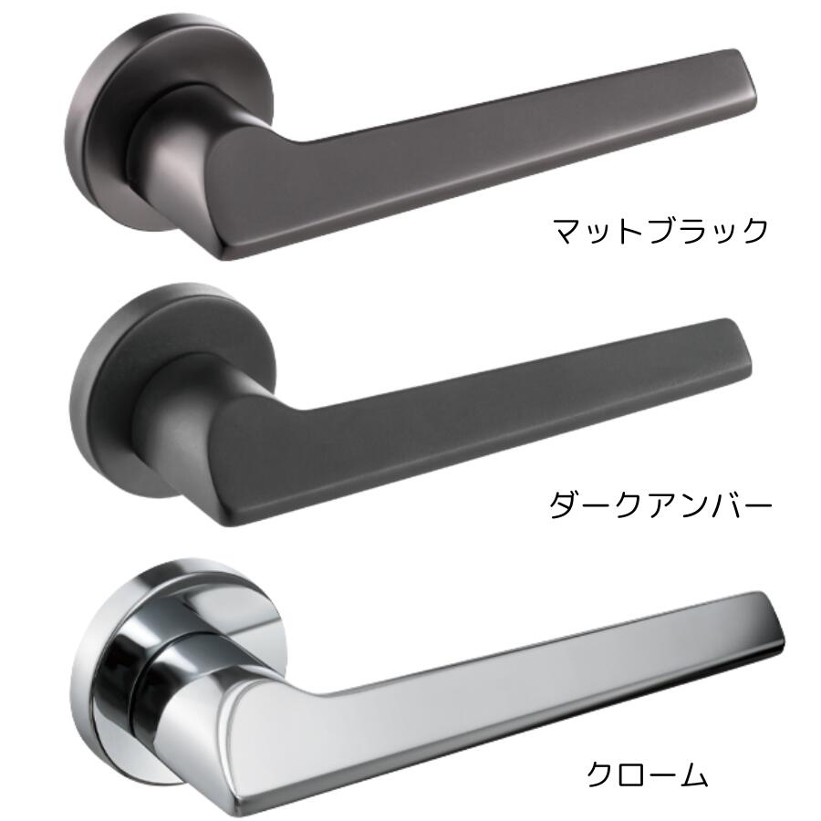 カワジュン レバーハンドルY7 マットブラック ダークアンバー クローム