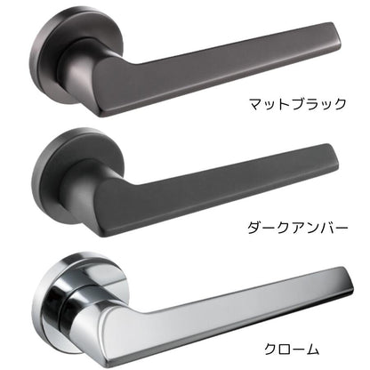 カワジュン レバーハンドルY7 マットブラック ダークアンバー クローム