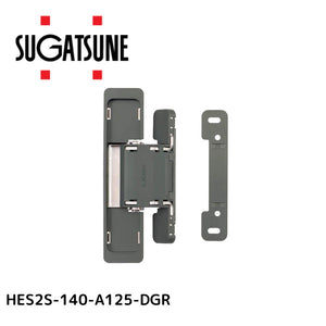 スガツネ工業/LAMP 枠側面付隠し丁番 ダークグレー HES2S-140-A125-DGR (1個入)