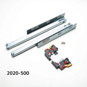 LAMP スガツネ工業 スライドレール 2020 セルフ＆ソフトクロージング機構付 底付けタイプ 品番 2020-500 注文コード 190-032-440 レール長さ(E) 500 3段引 鋼 亜鉛めっき 1セット2本入