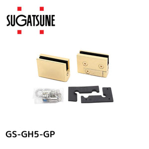 SUGATSUNE スガツネ工業 ガラス丁番 GS-GH5型 インセット扉用 170-037-124 GS-GH5-GP | LAMP ランプ 建築金物 家具金物 建具 部品 パーツ 金具 金物 家具用 丁番 ガラス丁番 ガラス扉 インセット扉 ショーケース キャビネット シンプル