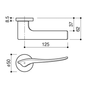 KAWAJUN カワジュン レバーハンドルT5 サテンニッケル 空錠 表示錠