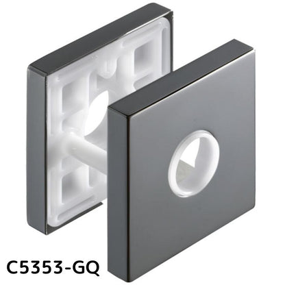 KAWAJUN カワジュン レバー用角座セット T2プレート C5353-GQ パールブラック 仕上げ 簡単DIY設置で高級感を演出する耐久性抜群