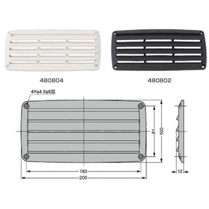 プラスチック 空気孔 48080型 スガツネ工業 プラスチック 空気孔 48080型 ホワイト ブラック 【品番：480804】【品番：480802】