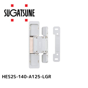 スガツネ工業/LAMP 枠側面付隠し丁番 ライトグレー HES2S-140-A125-LGR (1個入)