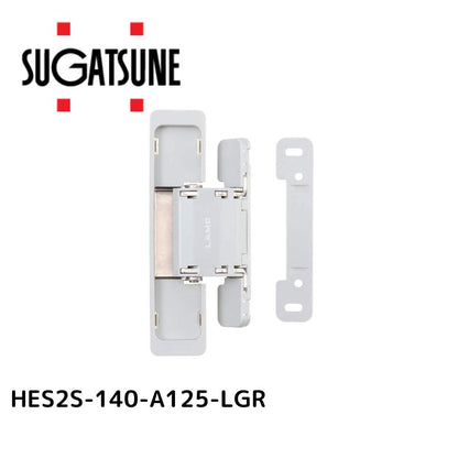 スガツネ工業/LAMP 枠側面付隠し丁番 ライトグレー HES2S-140-A125-LGR (1個入)
