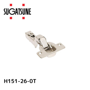 スガツネ工業/LAMP H151-26-0T キャッチなし・インセット 厚扉用 H151シリーズ スライド丁番本体のみ カップ径φ40 堀込深さ14mm 推奨扉厚20mm～30mm 94度開き スライド ヒンジ 家具 扉 ※座金別売り※ 160-033-336