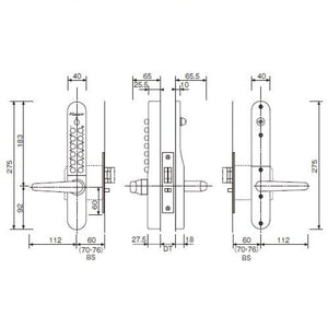 キーレックス800#自動施錠鍵付 22823MASBS60