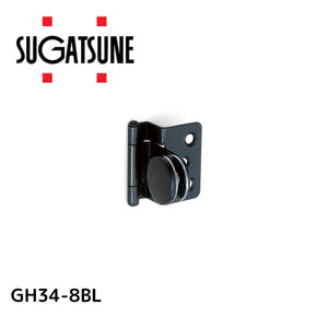 ガラス丁番 GH34-8型 かぶせ扉用 ブラック  GH34-8BL