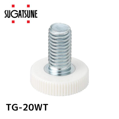 スガツネ工業 薄型アジャスターTG型ホワイトM8×15 200-936-848 7571330