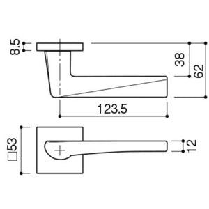 カワジュン レバーハンドルJV 空錠 表示錠 ドアノブレバー交換修理はDIYで簡単 角座 握り玉からドアレバーに取替えて楽に開閉。KAWAJUN トイレ用の錠付きドアグリップやかっこいいシンプルでモダンな取っ手に取り替え