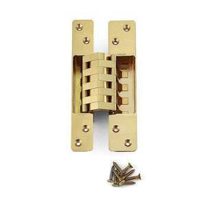 建築ドア用隠し丁番 HES-3038BK型 真鍮磨き/サテンクロムめっき 扉高さ: 2000以下_扉幅: 900以下 スガツネ工業 LAMP ランプ