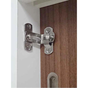 TC-37 ステンL型 面付打掛・ 打掛先端部がＬ型になっており、扉側・枠側共に面付仕様です。引戸の面付打掛、テーブル固定具などにご使用いただけます。