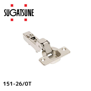 スガツネ工業/LAMP 151-26/0T キャッチなし・インセット 151シリーズ スライド丁番本体のみ カップ径φ35 堀込深さ12mm 推奨扉厚14mm～20mm 105度開き スライド ヒンジ 家具 扉 151-26-0T ※座金別売り※
