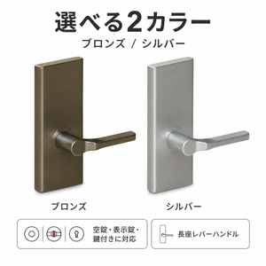ドアノブ 鍵付き GIA取替レバーハンドル 長座 日中製作所 空錠 表示錠 鍵付 ドアノブ 扉 トイレ