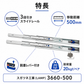 スガツネ工業 (LAMP) スライドレール 3660-500