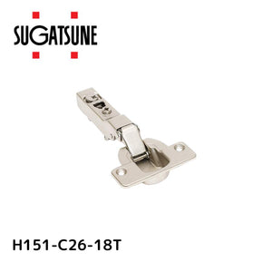 スガツネ工業 スライドヒンジ 厚扉用 H151-C26-18T 160-033-334
