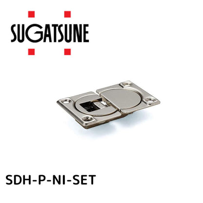 LAMP スガツネ工業ドロップ丁番 SDH-P型 品番 SDH-P-NI-SET 注文コード 170-037-358 仕様 ドロップ丁番＋カバー 仕上 ニッケルめっき 適応かぶせ量 16～ 19 推奨扉厚 16～ 20 開き角度 90° 本品は1ヶ入りです。必要な数をご注文ください