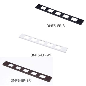 樹脂製コンセントプレート［スガツネ］DMF5-EP (色:ブラック・ホワイト・ブラウン) (口数:5口)