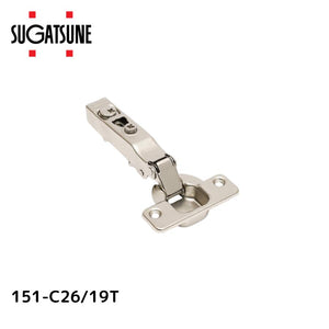 スガツネ工業/LAMP 151-C26/19T キャッチ付・全かぶせ(最大19mm) 151シリーズ スライド丁番本体のみ カップ径φ35 堀込深さ12mm 推奨扉厚14mm～20mm 105度開き スライド ヒンジ 家具 扉 151-C26-19T ※座金別売り※