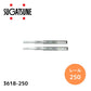 スガツネ工業 3618-250 左右1組(2本入り) LAMP 3段引き スライドレール 横付けタイプ 幅36mm 長さ250mm 完全スライド 光沢クロメート処理 引き出し DIY
