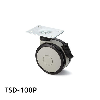 スガツネ工業 キャスターTSD型 プレートタイプ TSD-100P