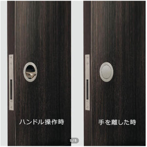 マグネットラッチハンドル LAMP MLH-SN 亜鉛合金/ステンレス鋼 サテンニッケルめっき/サテン仕上 質量g：757 静音タイプ フラット 丸型 260-024-534