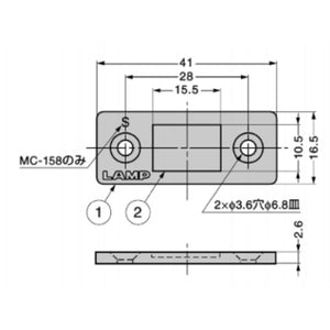 スガツネ工業 LAMP 平行極薄型マグネットキャッチ 140-058-061 MC-159