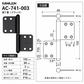 KAWAJUN AC-741-003 カワジュン ハタ蝶番Rタイプ AC-741 ドアノブ 河淳 マットブラック