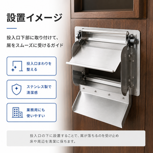 スガツネ(LAMP) 210026554 AZ-SLP230ステンレス鋼製 屑入投入口ガイド AZ-SLP230