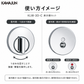 KAWAJUN カワジュン レバーハンドル用LW 3D表示器セットKLW-3D-C クローム ドア 交換