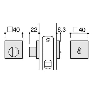 KAWAJUN カワジュン KLJ-2D-4Q ダークアンバー 表示錠 LJ表示器2Dセット