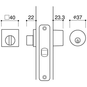 KAWAJUN カワジュンKLJ-2C-N サテンニッケル LJ簡易シリンダー3Cセット