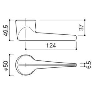 KAWAJUN レバーハンドルY8 クローム サテンニッケル