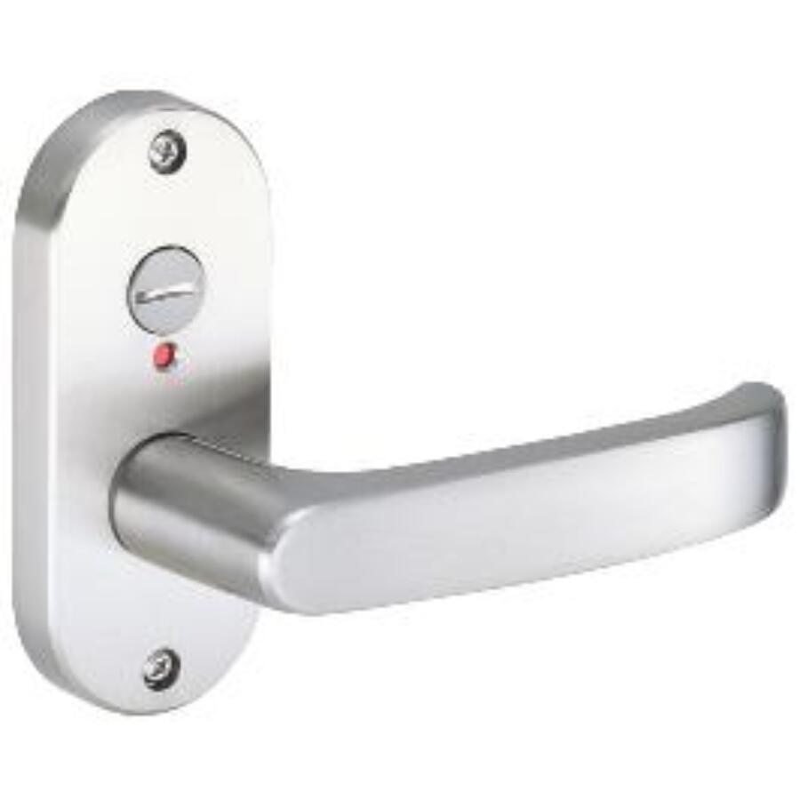 川口技研 Jレバーハンドル JL-24-4K N シルバー色 24レバー 小判座 表示錠 バックセット50ミリ JL24-4K-N